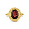 14-karaat-gouden-ring-met-ovale-granaat-en-gevlochten-rand-15-mm-breed
