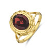 14-karaat-gouden-ring-met-ovale-granaat-en-gevlochten-rand-15-mm-breed
