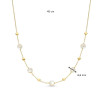 14-karaat-gouden-schakelketting-met-parelmoer-en-matte-cirkels-lengte-45-cm