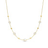 14-karaat-gouden-schakelketting-met-parelmoer-en-matte-cirkels-lengte-45-cm