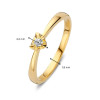 14-karaat-gouden-solitair-ring-met-uniek-hartje-van-4-2-mm-en-diamant-0-05-crt