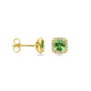 14-karaat-gouden-vierkante-oorknoppen-met-groene-tsavoriet-en-diamanten-0-18-crt-7-mm