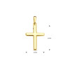 gladde-gouden-hanger-kruisje-hoogte-23-mm