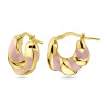 gold-plated-gedraaide-oorringen-met-roze-emaille