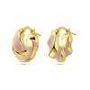 gold-plated-gedraaide-oorringen-met-roze-emaille