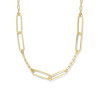 gold-plated-ketting-met-smalle-en-brede-paperclip-schakels-4-5-mm-breed-lengte-41-46-cm