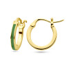 gold-plated-klapoorringen-met-een-streep-groene-emaille-diameter-15-5-mm