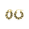 gold-plated-oorringen-gedraaid-en-verweven-met-zwarte-emaille-5-mm