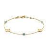 gouden-armband-met-matte-organische-cirkels-en-blauwe-topaas-stenen-lengte-19-cm