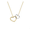 gouden-hartjes-ketting-twee-hartjes-met-witgoud-geelgoud