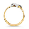 moderne-14-karaat-gouden-ring-met-witgouden-kruis