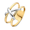 moderne-14-karaat-gouden-ring-met-witgouden-kruis