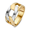 stoere-14-karaat-gouden-en-witgouden-ring-met-rechthoekige-schakels-van-10-mm-breed
