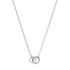 zilveren-ketting-met-hanger-2-verbonden-cirkels-1-2-mm-breed-lengte-40-44-cm