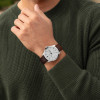 olympic-john-ol26hsl077-herenhorloge-zilverkleurige-wijzerplaat-bruine-leren-band-o-41-mm