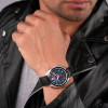 swiss-military-hanowa-defender-smwgc0003301-horloge-met-zwart-leren-band-en-blauwe-wijzerplaat