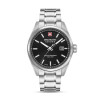 swiss-military-hanowa-pioneer-smwgh0004101-quartz-horloge-met-stalen-band-en-zwarte-wijzerplaat-41-mm