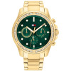tommy-hilfiger-brooklyn-th1782614-chronograaf-dameshorloge-van-staal-groene-wijzerplaat-o-40-mm