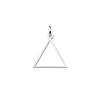 Zilveren open driehoek hanger 