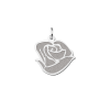 Zilveren roos hanger