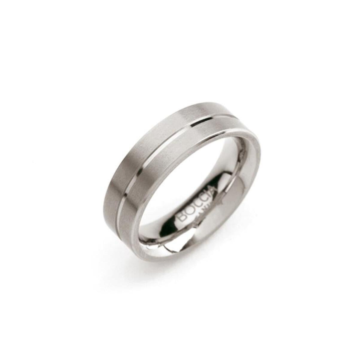 Boccia Titanium 0101-07 zilverkleurige ring glanzend en mat 6 mm breed