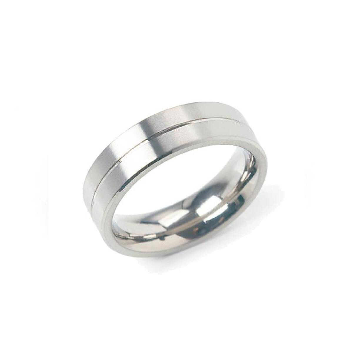 Boccia Titanium 0101-22 zilverkleurige ring glanzend en mat titanium 6 mm breed