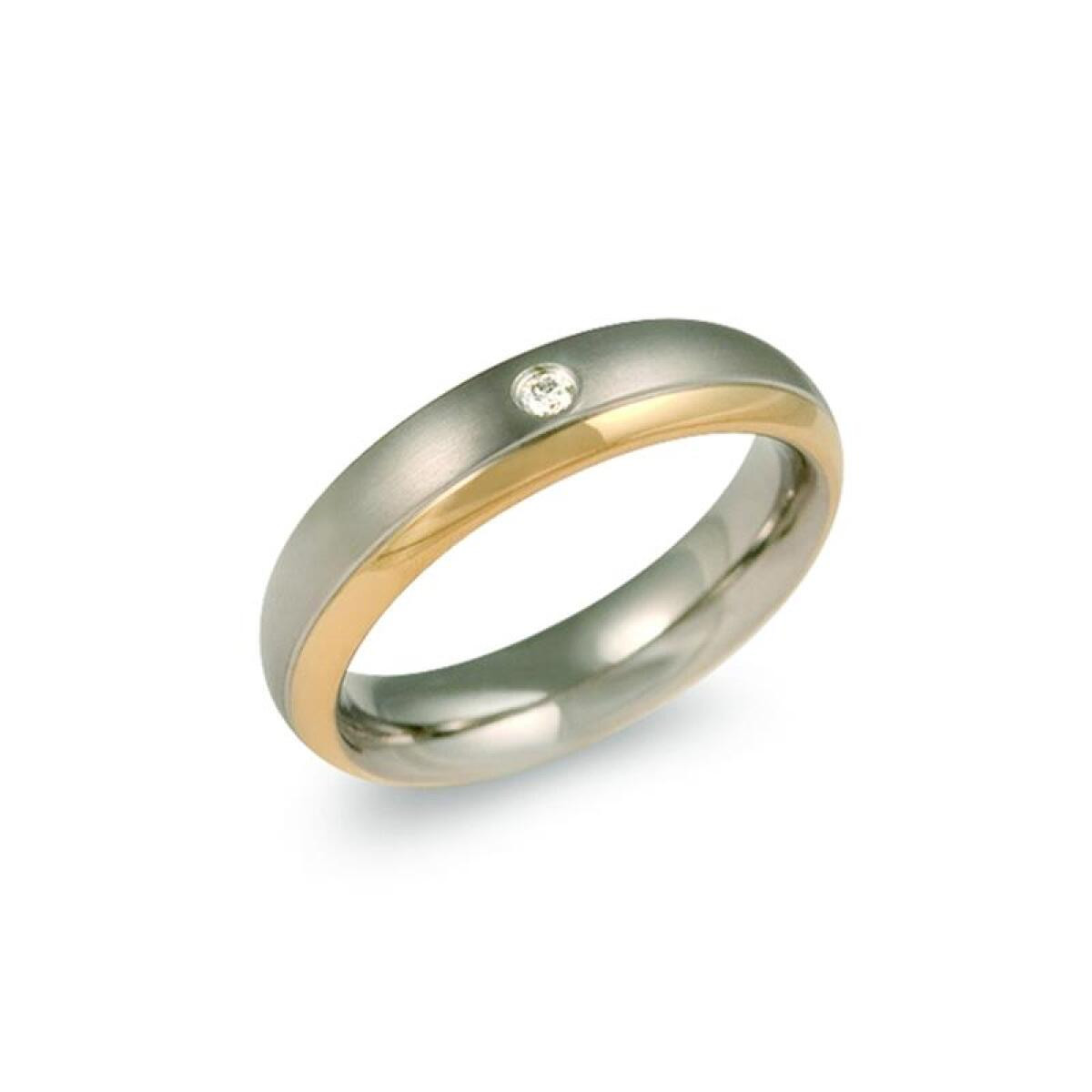 Boccia Titanium 0130-12 diamanten ring 0.03 crt bicolor titanium 5 mm breed