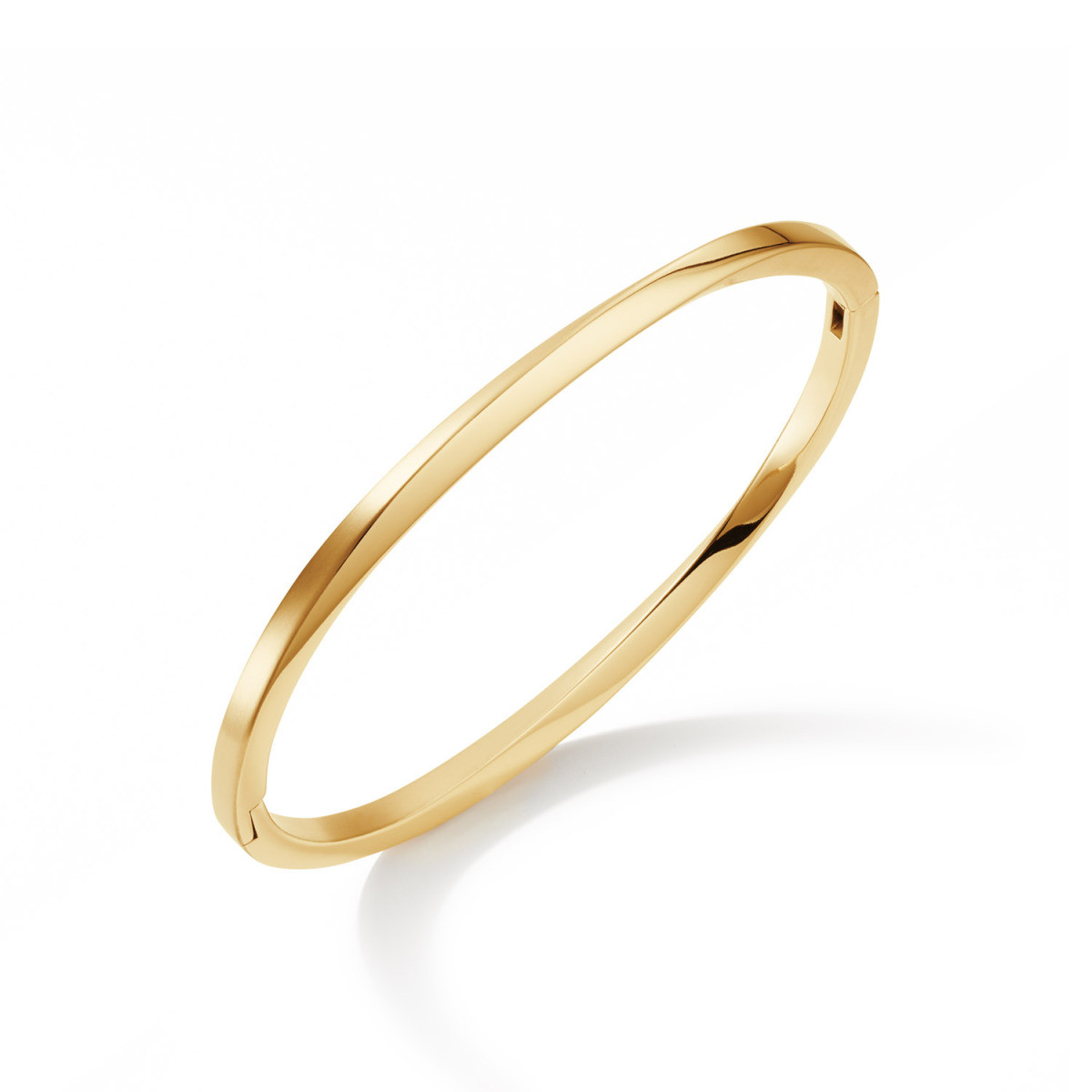 Boccia Titanium 03011-03 goudkleurige bangle van titanium 4 mm breed - Diameter 60 mm