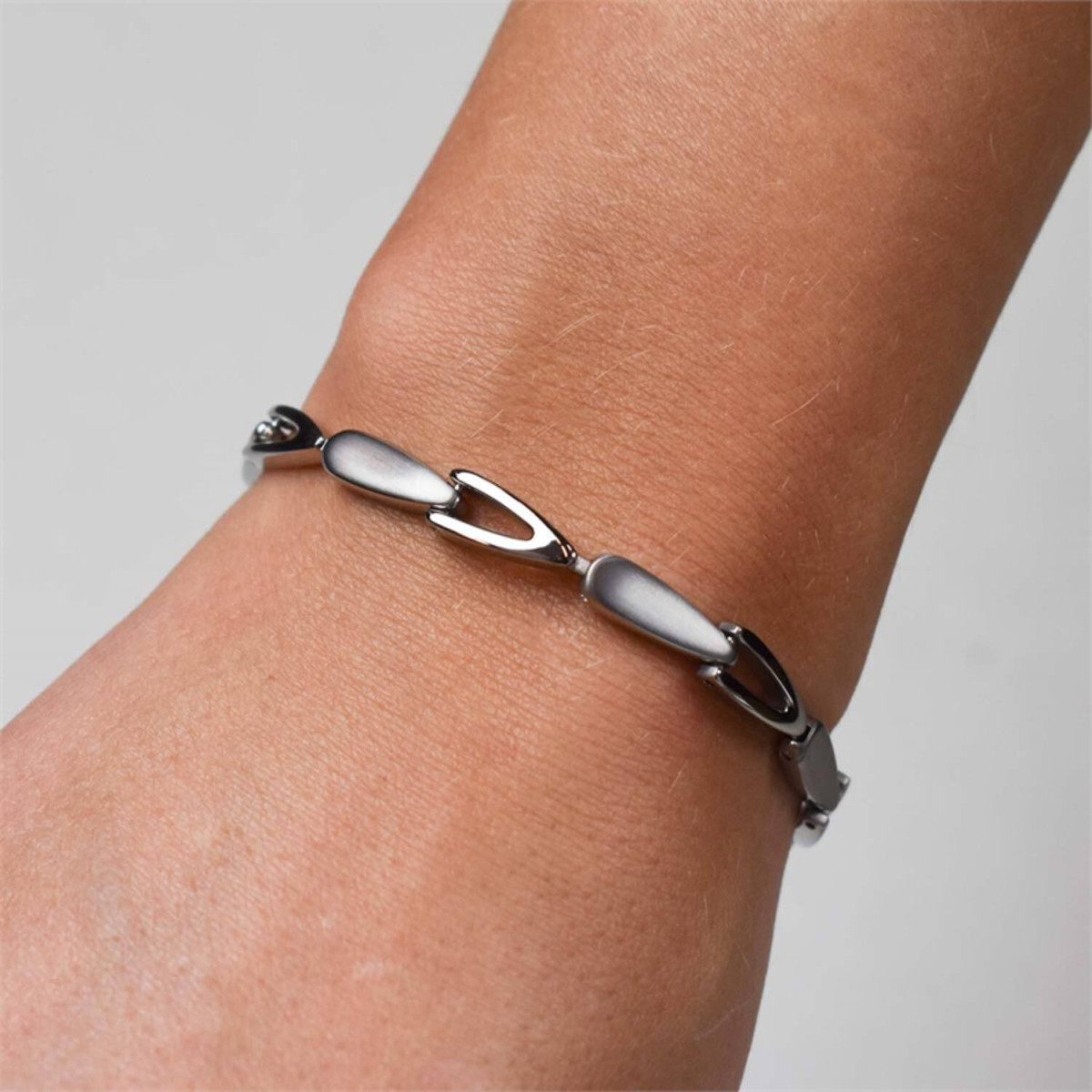 Boccia Titanium 03033-01 armband met fantasieschakel dames - Lengte 20 cm