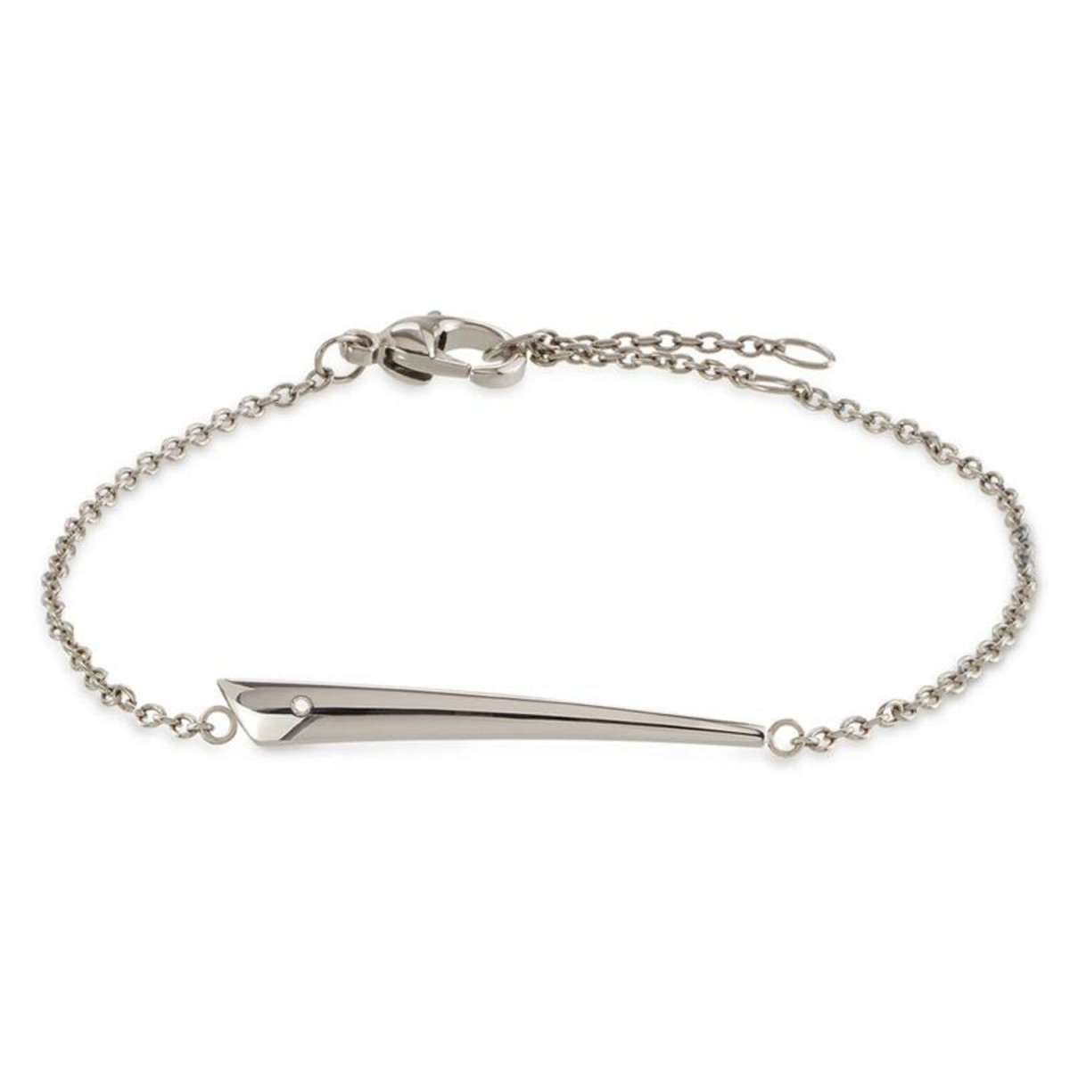 Boccia Titanium 03038-03 armband met speels tussenstuk en diamant - Lengte 20 cm