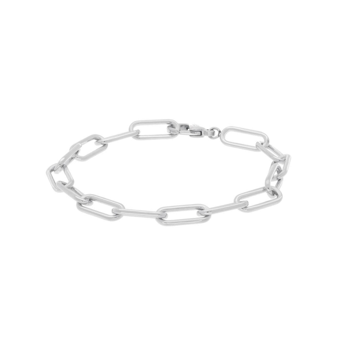 Boccia Titanium 03045-01 armband met paperclipschakel zilverkleurig - Lengte 20 cm