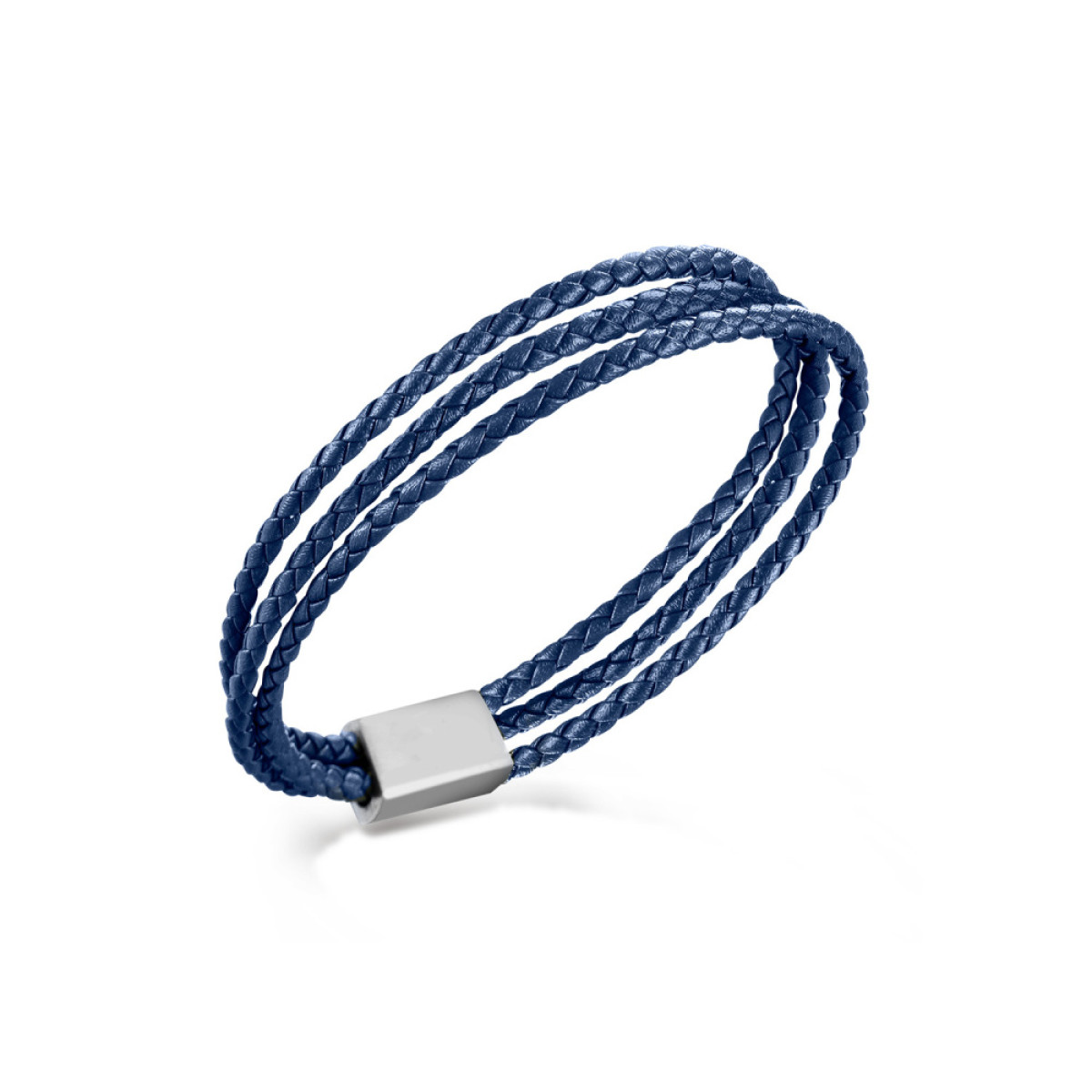 Boccia Titanium 03053-03 leren armband met titanium - Lengte 21 cm