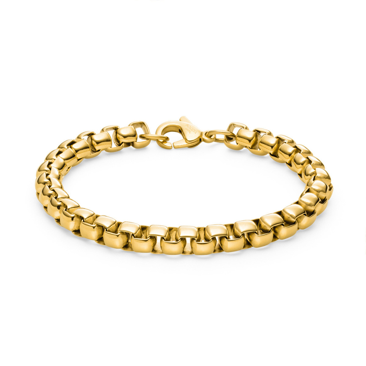 Boccia Titanium 03065-02 goudkleurige armband met venetiaanse schakels 7 mm breed