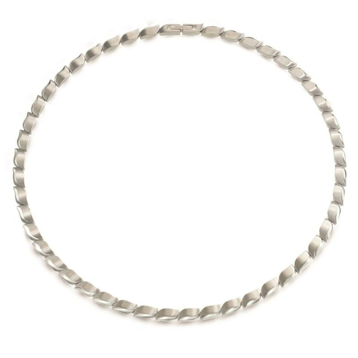 Boccia Titanium 08038-01 ketting titanium met glanzende en matte schakels - Lengte 45 cm