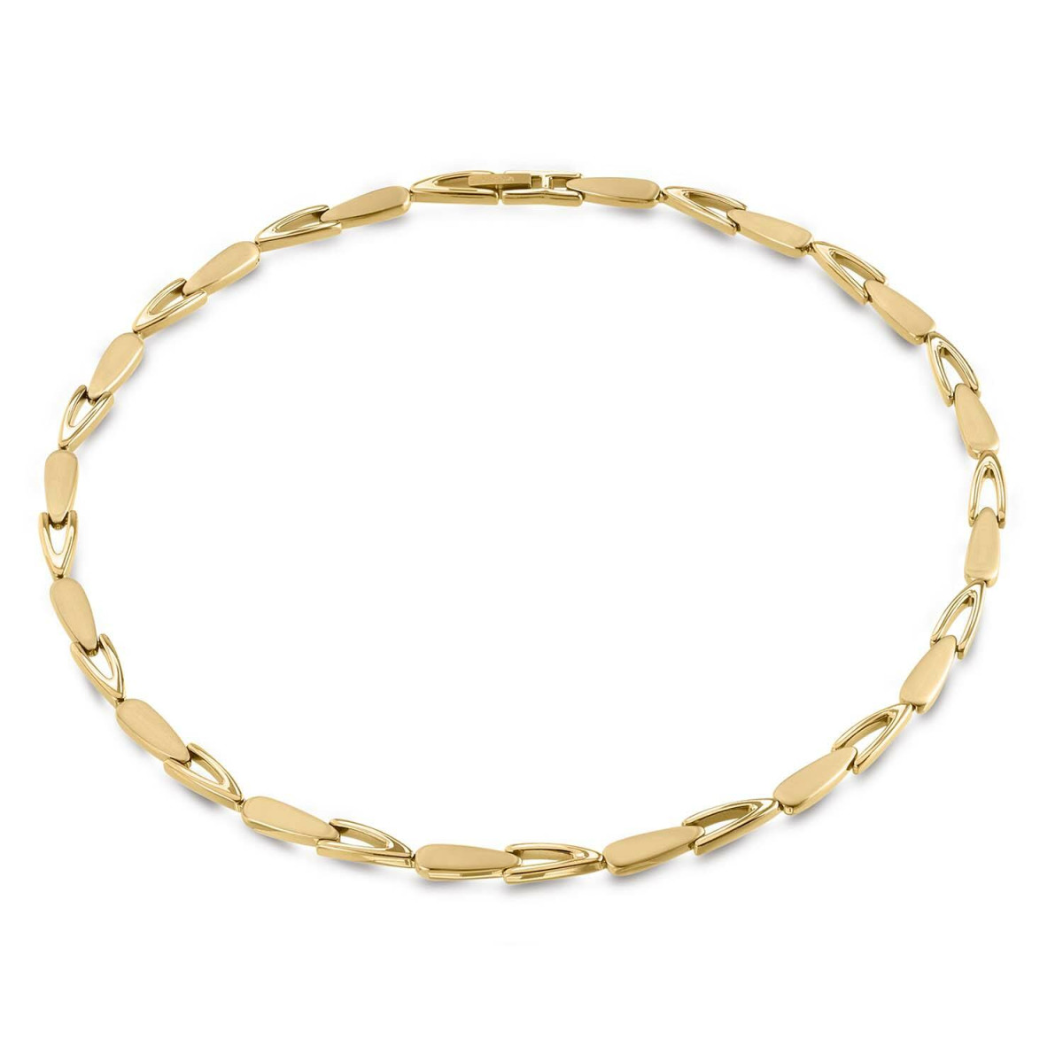 Boccia Titanium 08039-03 goudkleurige ketting met open en dichte schakels - Lengte 45 cm