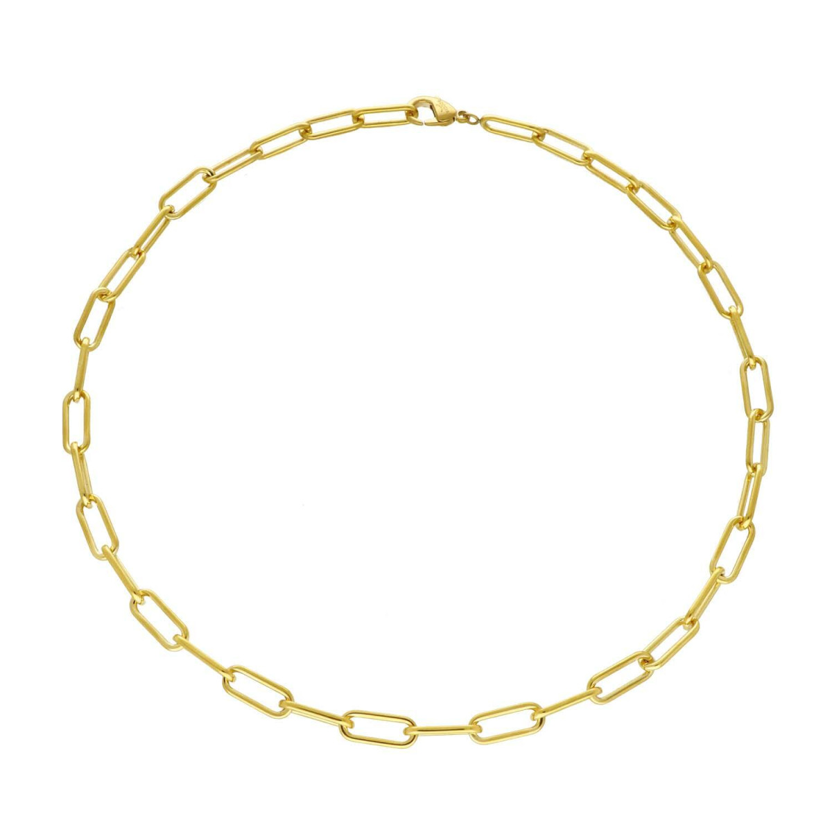 Boccia Titanium 08059-02 goudkleurige ketting met paperclipschakel - Lengte 45 cm