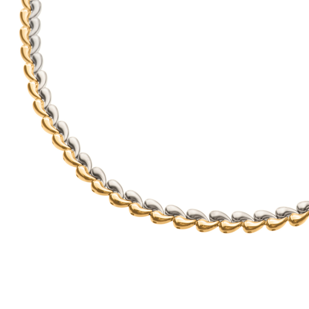 Boccia Titanium 08072-02 Schakelketting met bicolor druppelvormige schakels - Lengte 45 cm