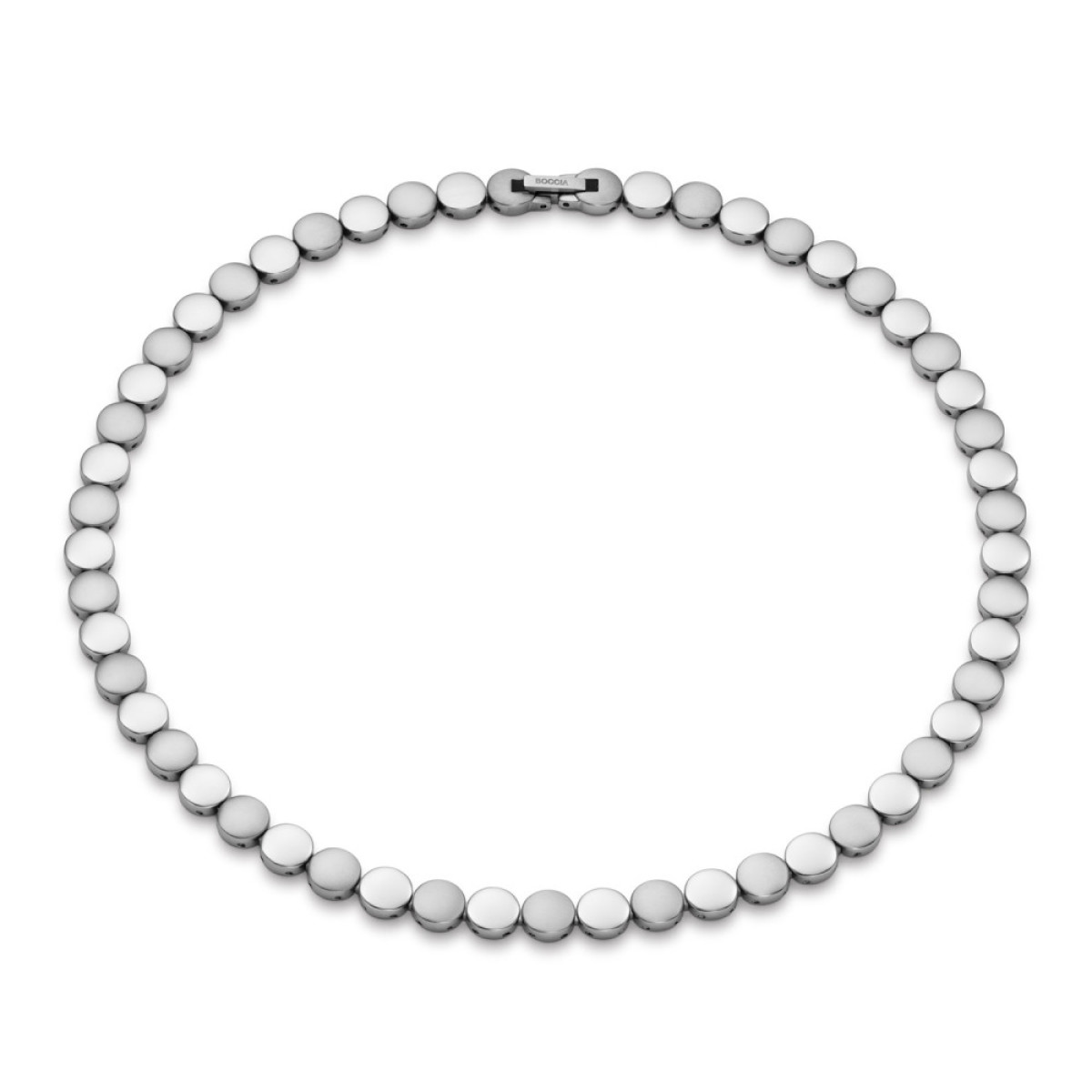 Boccia Titanium 08079-01 Schakelketting matte en glanzende ronde schakels - Lengte 45 cm