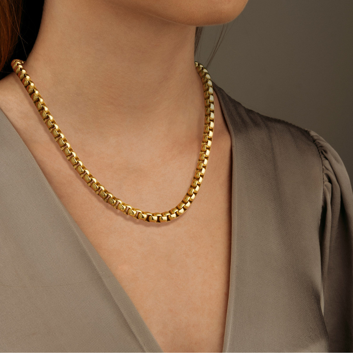 Boccia Titanium 08086-02 goudkleurige ketting met venetiaanse schakels 7 mm breed