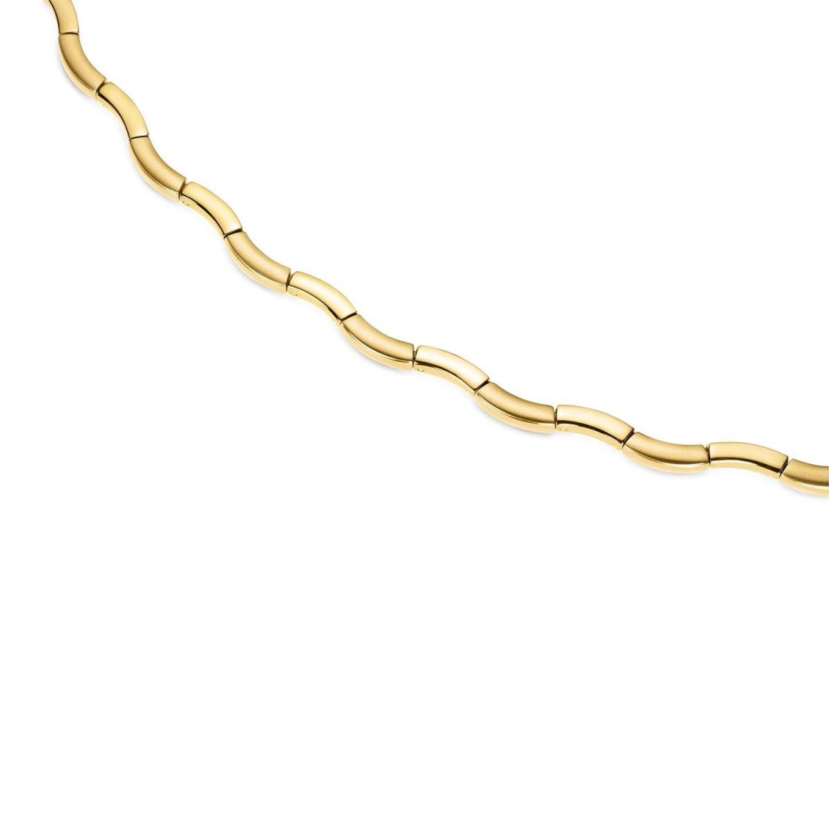 Boccia Titanium 0844-06 goudkleurige ketting met matte en glanzende schakels - Lengte 45 cm