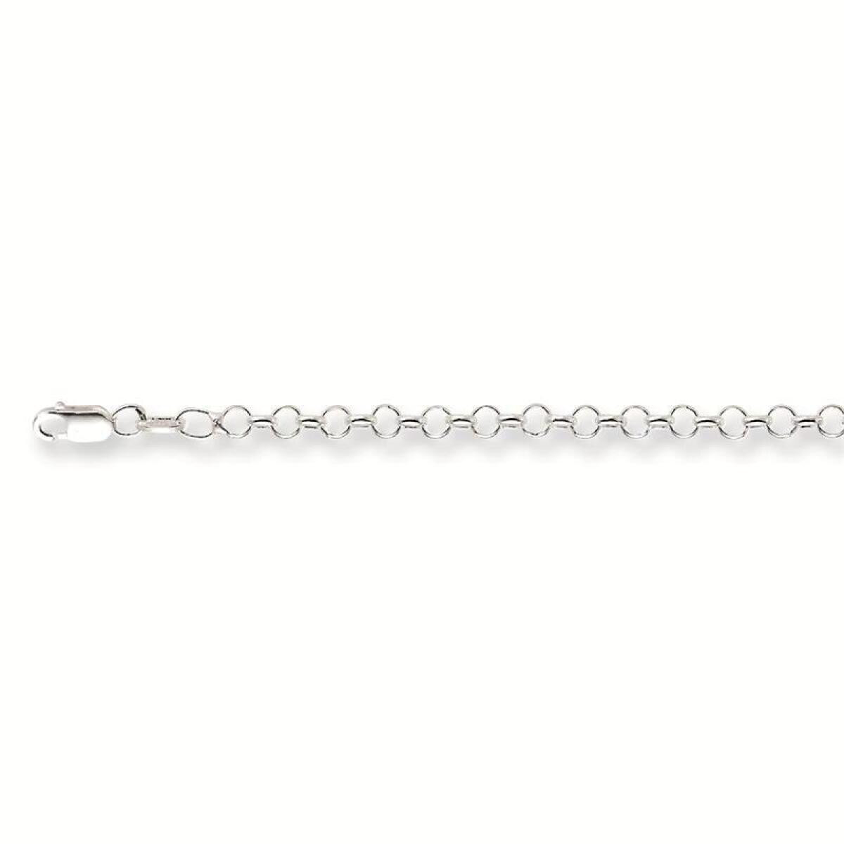 GLOW 101.0019.70 925 zilveren jasseron schakelketting 3.5 mm breed - Lengte 70 cm