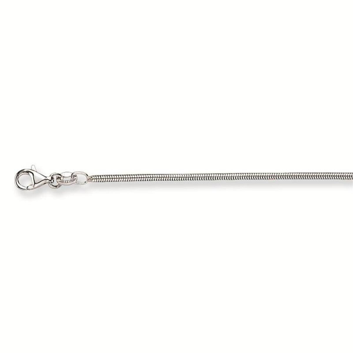 GLOW 101.0025.45 925 zilveren slang schakelketting 2 mm breed - Lengte 45 cm