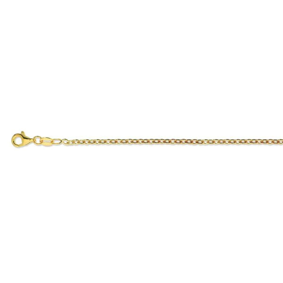 GLOW 101.1942.50 gold plated ketting voor hanger jasseron 2.3 mm breed - Lengte 50 cm