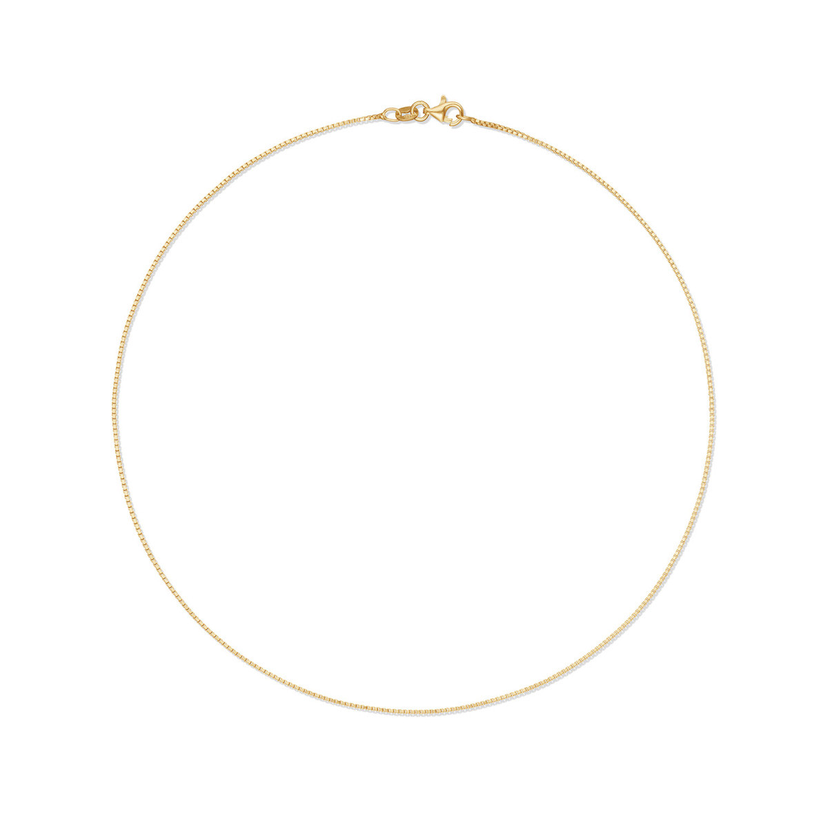 GLOW 101.8011.38 goudkleurige venetiaanse schakelketting 1 mm breed - Lengte 38 cm