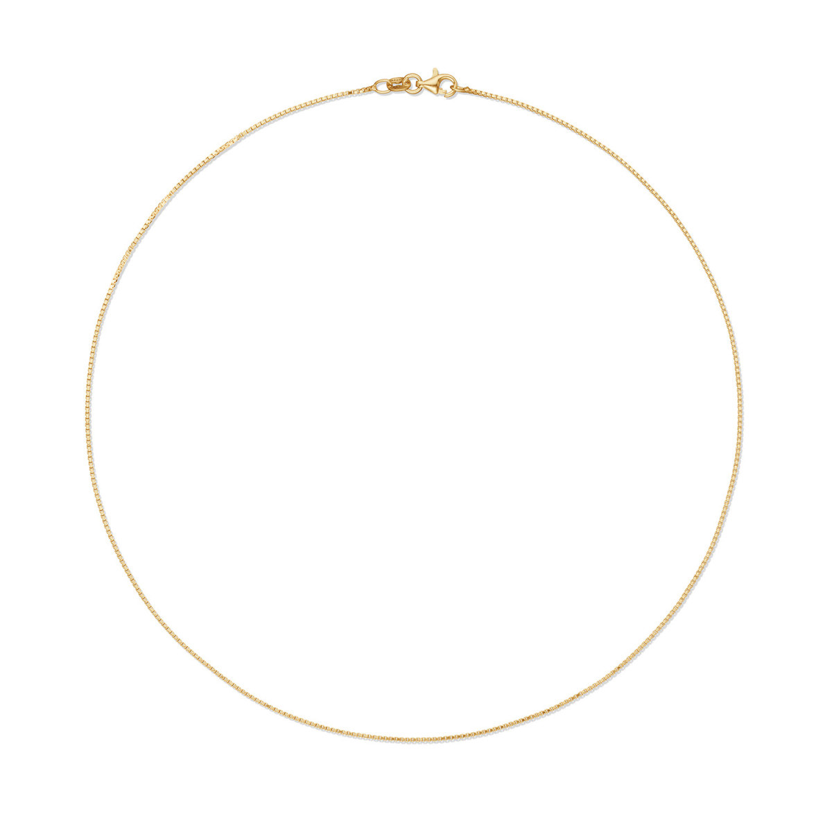 GLOW 101.8011.45 gold plated venetiaanse schakelketting van 1 mm breed - Lengte 45 cm