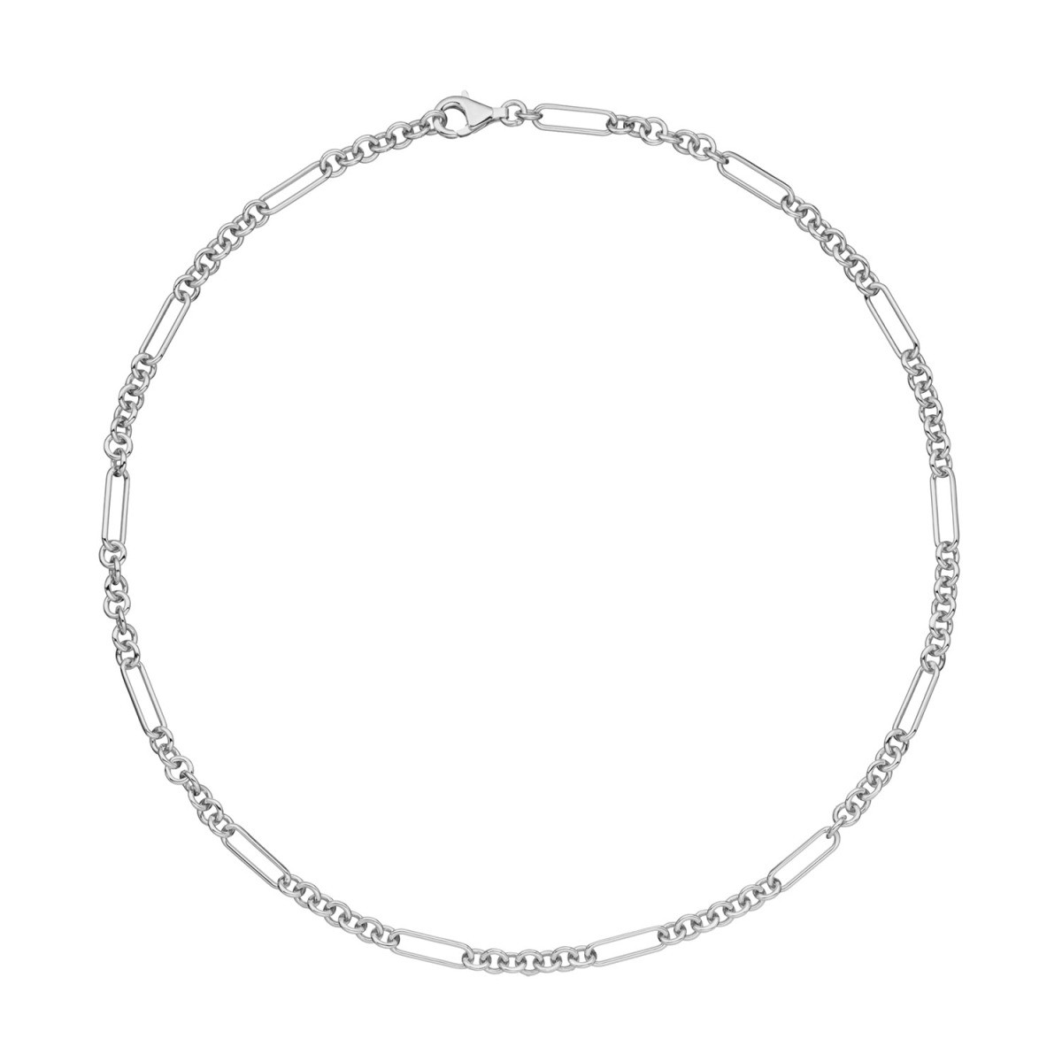 GLOW 102.0990.45 925 zilveren jasseron schakelketting 5 mm breed - Lengte 45 cm