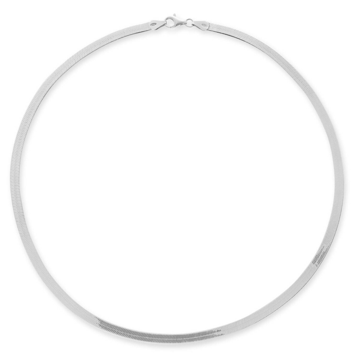GLOW 102.2394.45 925 zilveren slang schakelketting 4 mm breed - Lengte 45 cm