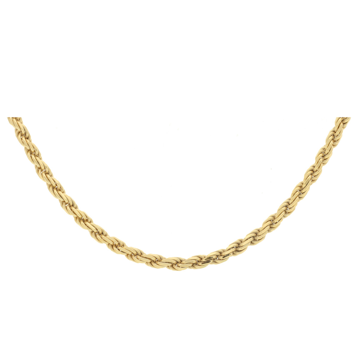 GLOW 102.8102.45 gold plated schakelketting met koordschakel 3 mm breed - Lengte 45 cm