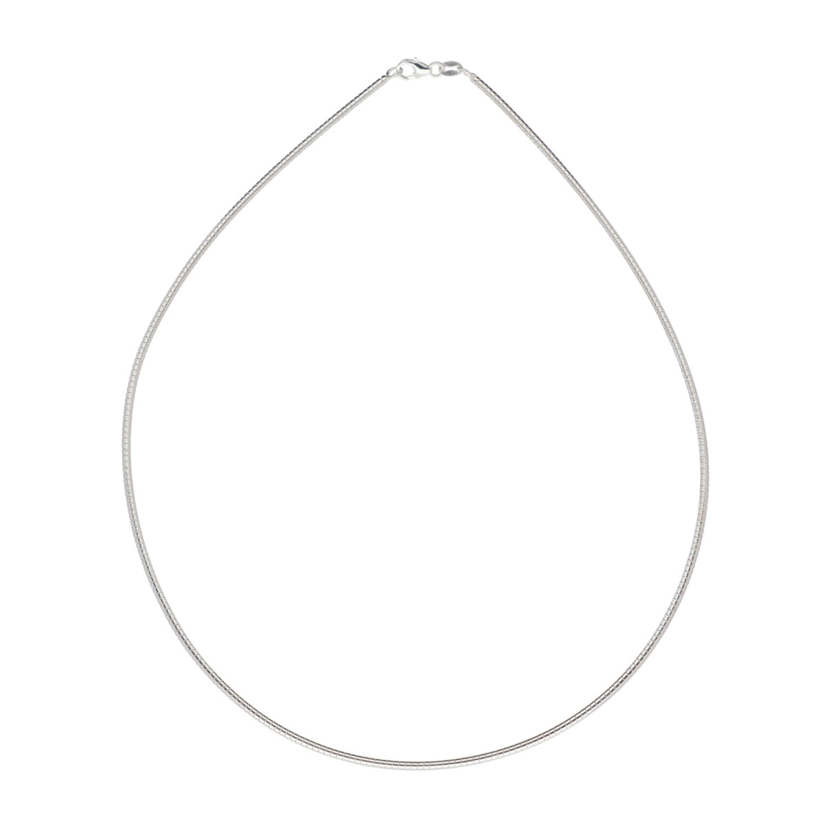 GLOW 103.7003.45 zilveren schakelketting met omega schakel 2 mm breed - Lengte 45 cm