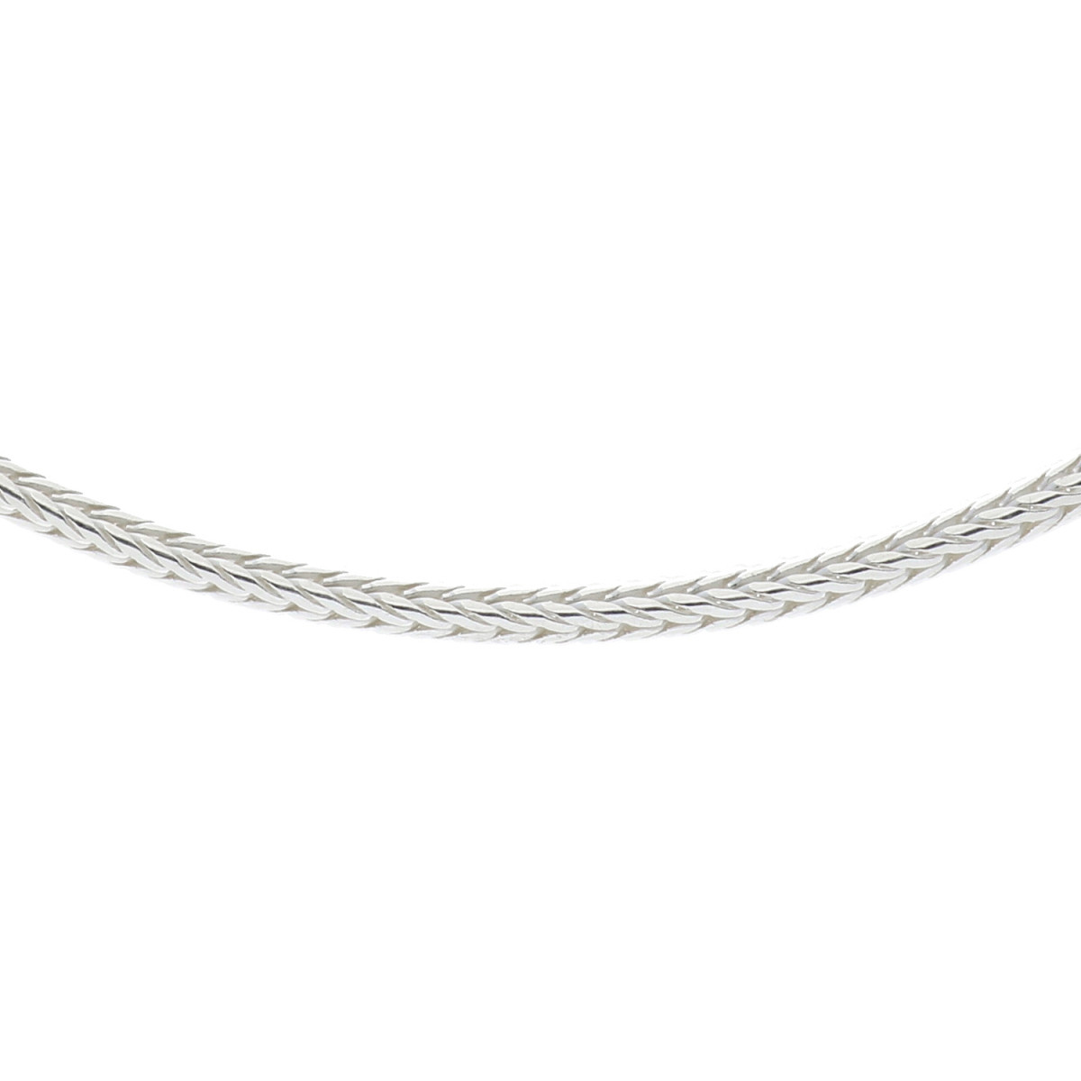 GLOW 103.7011.45 925 zilveren schakelketting met vossenstaartschakel 3 mm breed - Lengte 45 cm